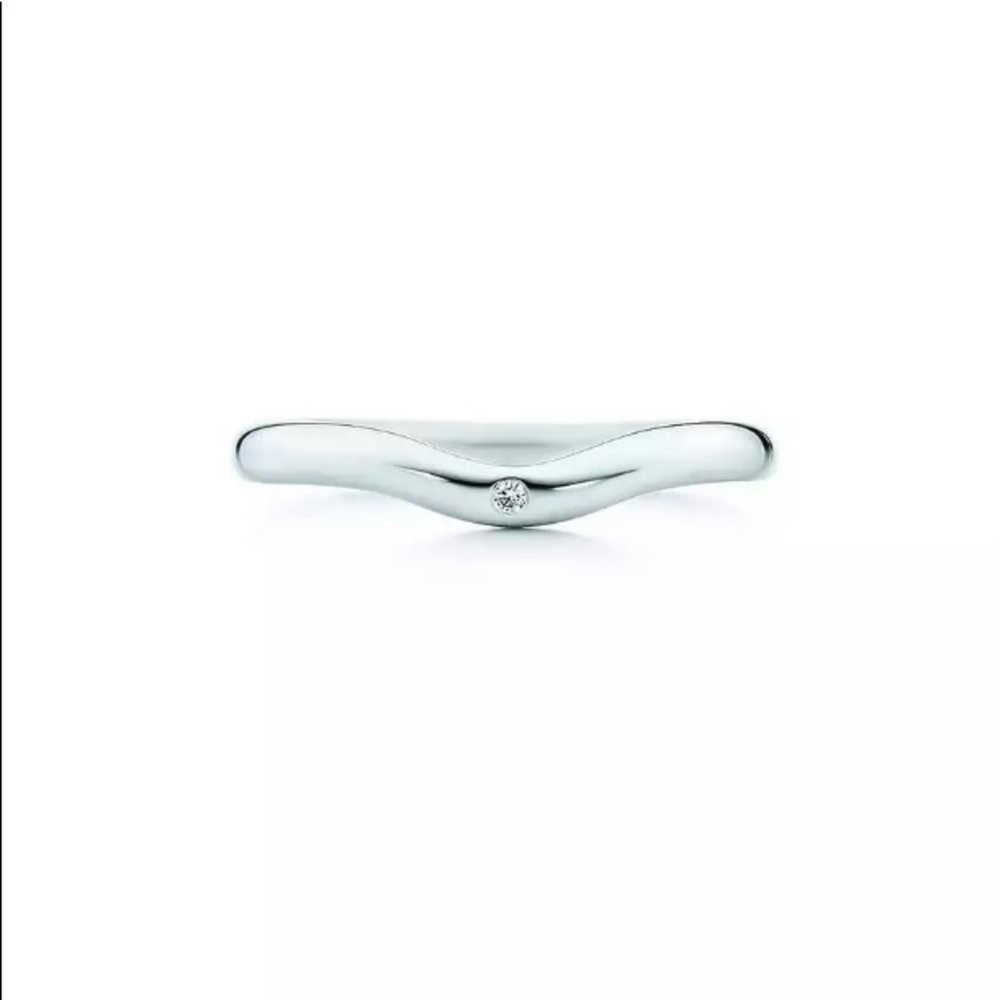 Tiffany & Co.sterling silver diamond band ring 5.5